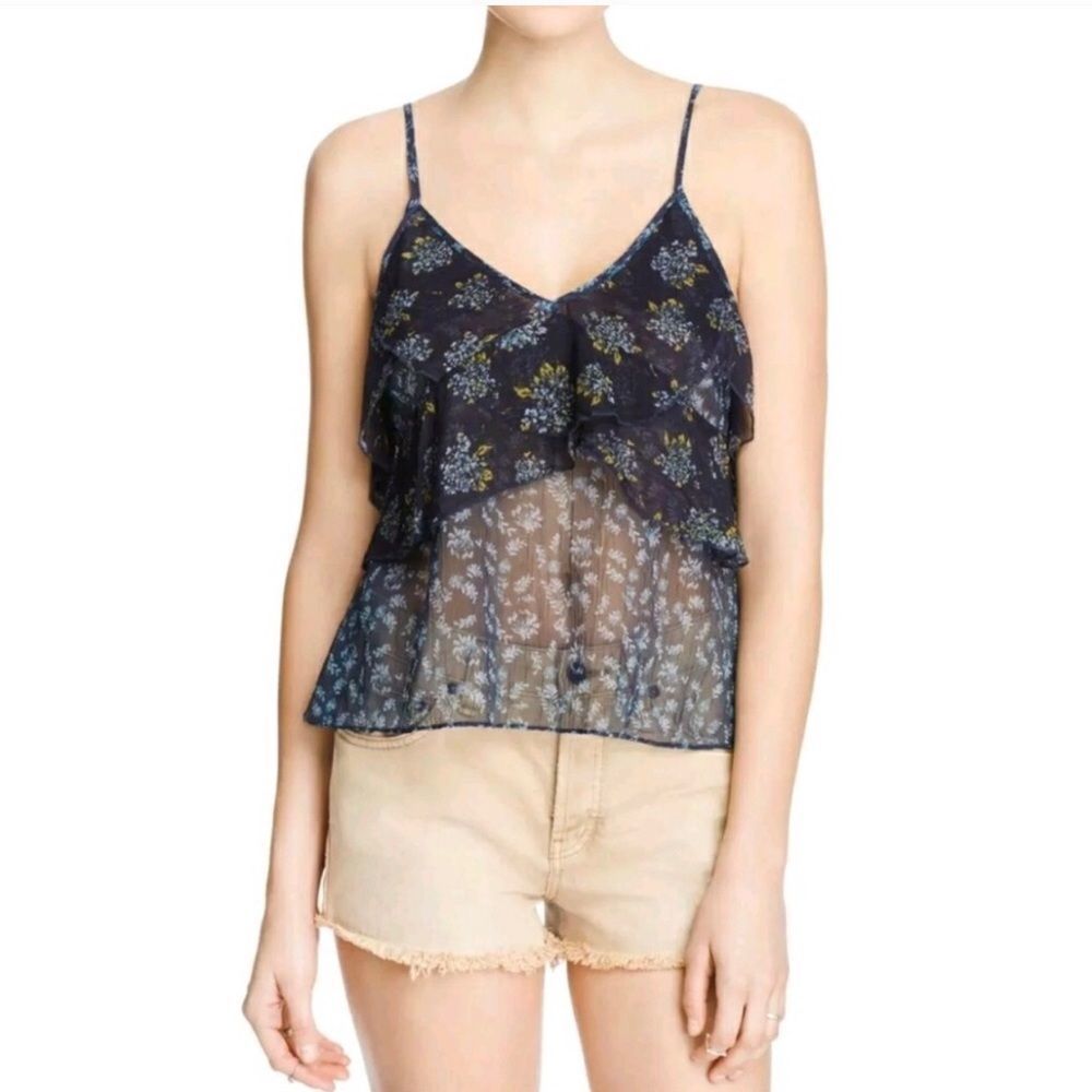 Free People Sheer Floral Top